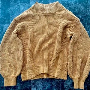 H&M Gold Glitter Turtleneck Sweater